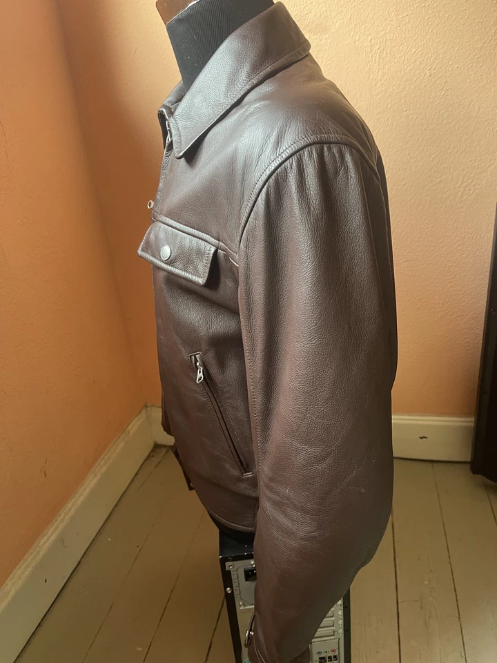 BMW CANYON MOTORRADJACKE LEDERJACKE CAFERACER  CRUISER RETRO GR. 52 - Bild 2 von 4