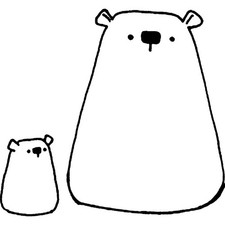 'Polar Bear  Cub' Unmounted Rubber Stamp RS020023 