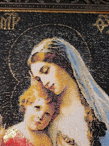 Vintage Small Wall Tapestry Mary Jesus Religious Christian B55 - Picture 5 of 9