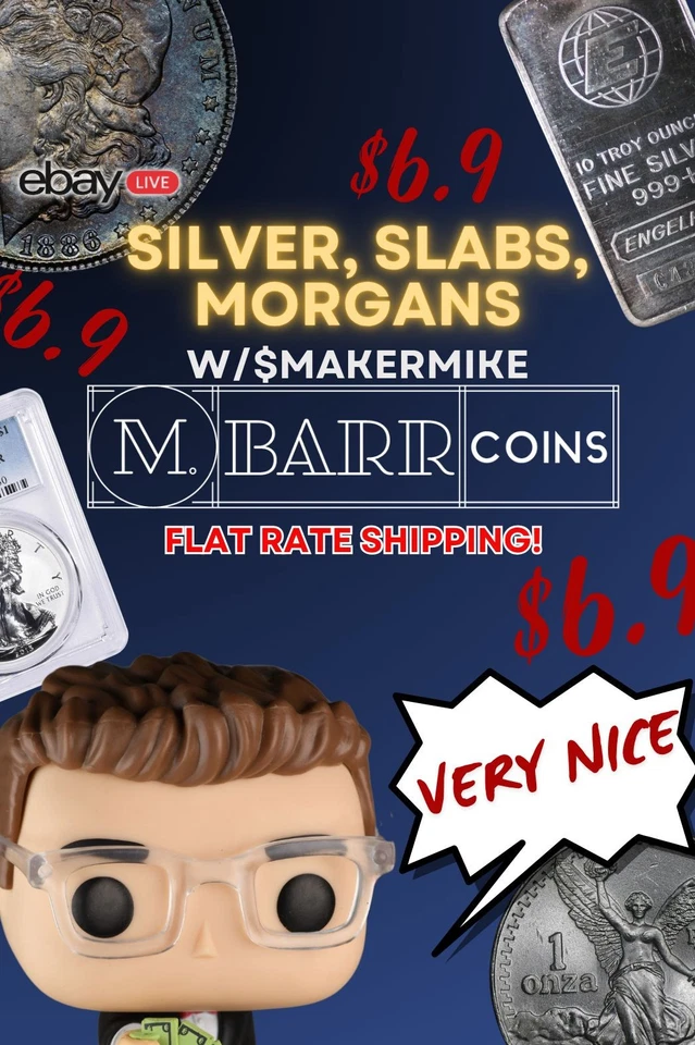 $6.9 Hard Close - Morgan, Silver, Slabs and More - $3m -  EL1342 Daytime