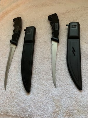 2- Fishing Fillet Knives, Intruder and Eagle Claw , both with Sheaths