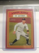 2021 Topps Heritage - In Action Aaron Judge #122 Red Border