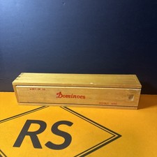 Vintage Set Of 55 Dominoes Double Nine In Sliding Wood Box