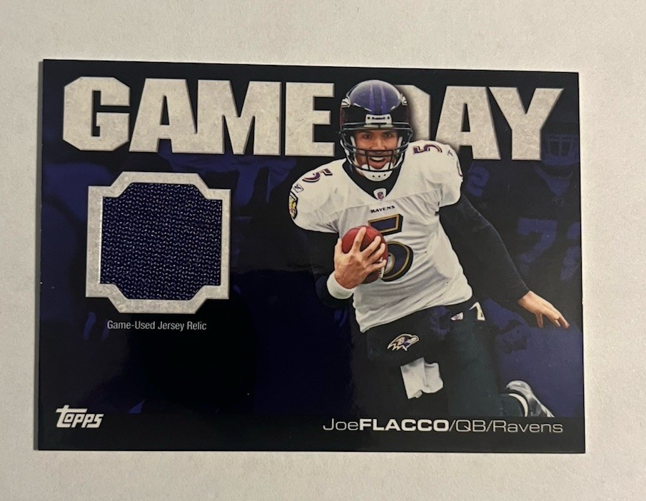 2011 Topps Football Game Day Relics Joe Flacco Game Used Jersey view 1