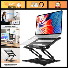 Adjustable Laptop Stand for Desk - Portable Riser for 10-15.6" Laptops, Black