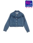 NAME IT Kids Sweat Denim Jacket Size 12Y Blue Ruffle