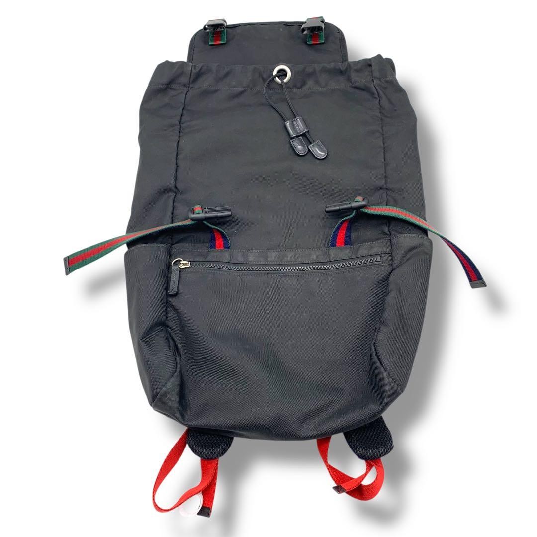 Gucci Techno Canbus Backpack Authentic Black Nylo… - image 5