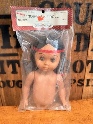 Fibre Craft #3046 Indian Half Doll Original Packaging
