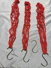 Chicken Vegetable Hanging Feeder 3 PCS, Reusable String Bag with Hook for Chicke