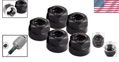 Durable 5-Pc ER11-A Collet Clamping Nut Set for CNC and Milling Applications - Picture 2 of 7