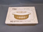 PYREX ORIGINAL BOX Butterfly Gold 043 Vintage Oval Casserole Dish 1.5QT