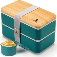 Sinnsally Lunch Bento Box Japanisch FüR Erwachsene,1400Ml Brotdose Mit FäChern L