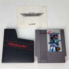Gradius (Nintendo Entertainment System NES, 1986) Cartridge, Manual, & Sleeve!