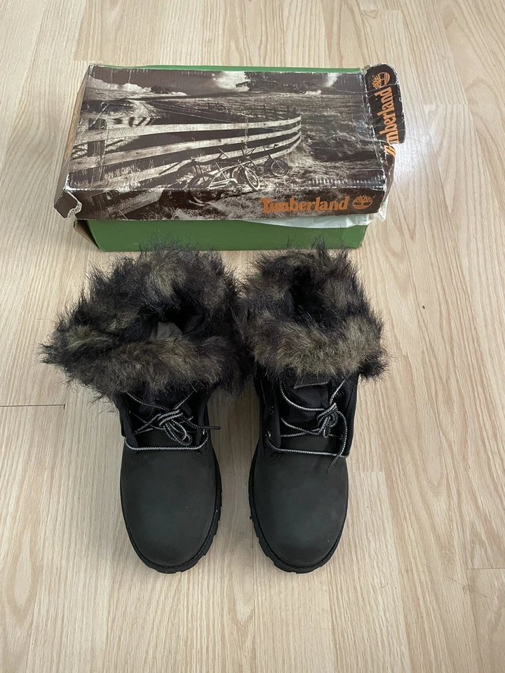 Botas de snorkel vintage Y2K Timberland 6” 29738 con tapa enrollable talla 2,5 juveniles NUEVAS Foto 2 de 4