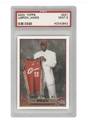 LeBron James 2003 Topps Rookie PSA 9 RC #221 Cleveland Cavaliers