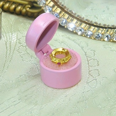 Dust-Proof Moisture-Proof Compact Elegant Velvet-Lined Spacious Jewelry Ring Box