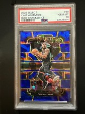 2023 Panini Select Blue Cracked Ice #69 Cam Whitmore Rockets Rookie PSA 10