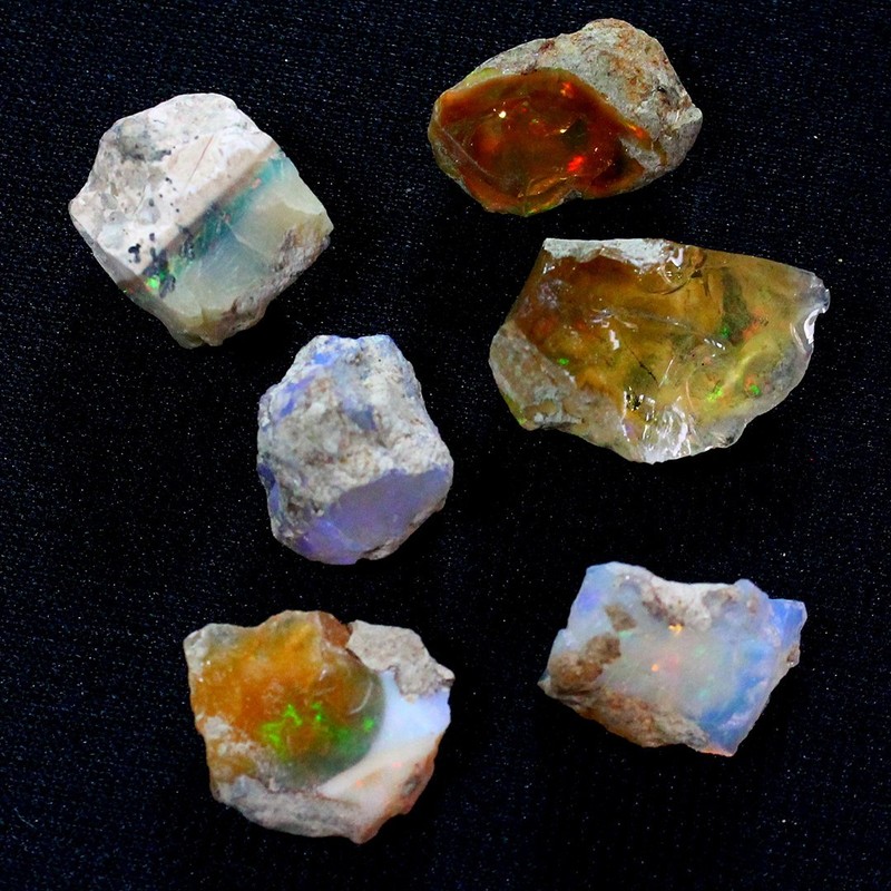 109.09 cts collection of Ethiopian Opal Rough - Exact opals shown 1583