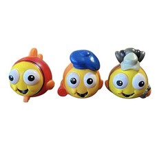Goldfish Swim Toy School Rubber Bath Pool Lot of 3 Collectible SmileMakers