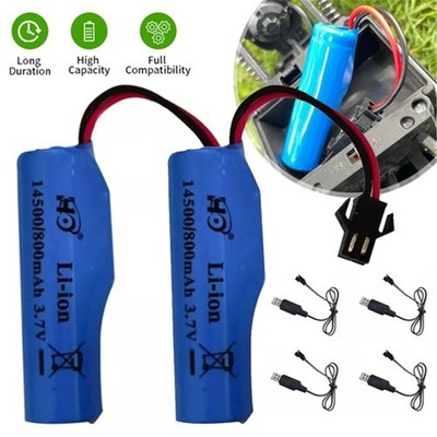 4 Stk 14500 LI-Ion Akku 3,7V 800mAh AA Wiederaufladbar ohne Schutzplatine DHL