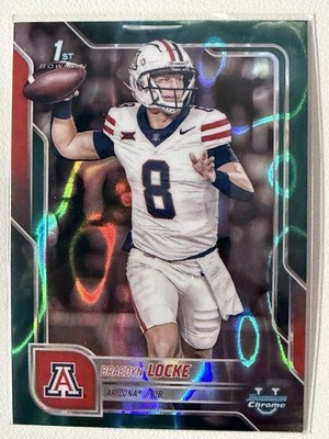 Braedyn Locke 2025 Bowman University Chrome # 40 Teal Lava Refractor