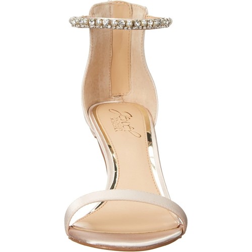 Jewel Badgley Mischka Women Landen Ankle Strap Sandal US 8.5 Champagne Pink - Picture 3 of 6