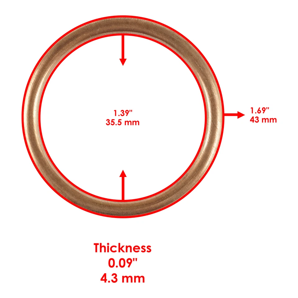 4-Pack Exhaust Pipe Gasket for Honda ST1100 ST1100A ST1100P 1991-2003 - Image 2 of 4