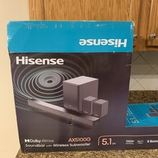 Hisense 5.1 Channel Soundbar with Wireless Subwoofer AX5100G - Black