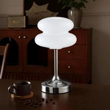 Cordless Mushroom Lamp Table Lamp for Bedroom, Battery Operate Mini Modern Mi...