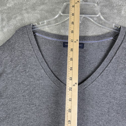Banana Republic Sweater Mens XL Gray Silk Cashmere Luxury Blend Knit Long Sleeve - Picture 4 of 11