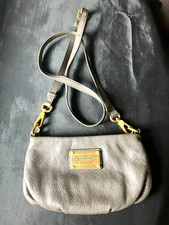 Marc By Marc Jacobs Crossbody Bag Small Classic Q Percy Gray Pebbled Leather