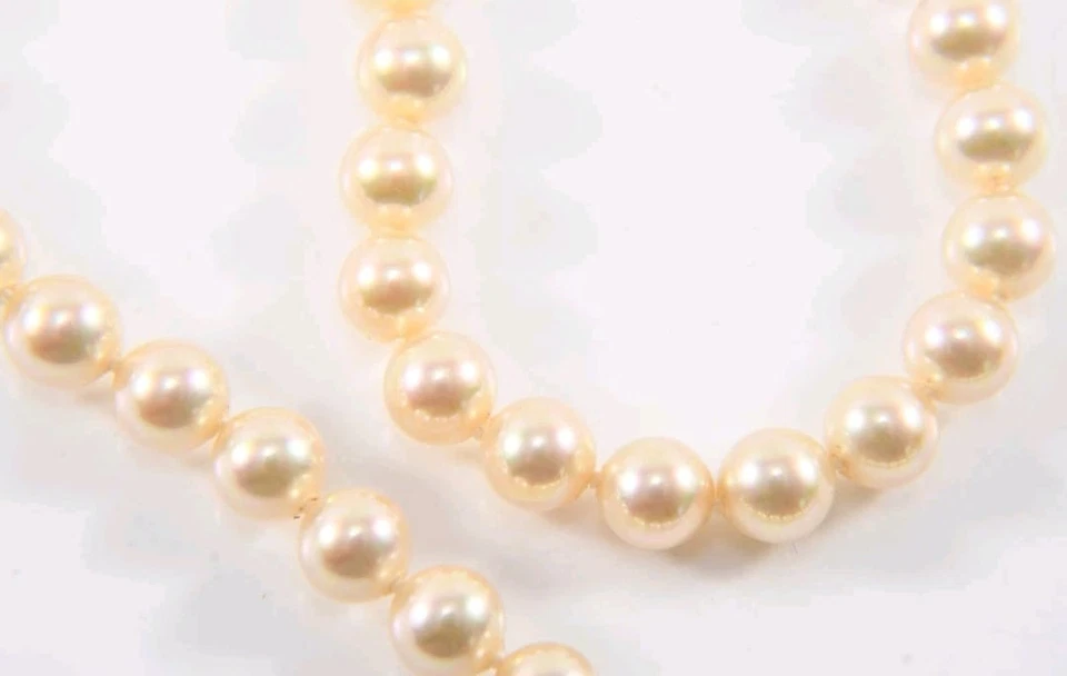 Collana di Perle Naturali con chiusura a conchiglia In argento 925 e perla Centr - Immagine 3 di 4