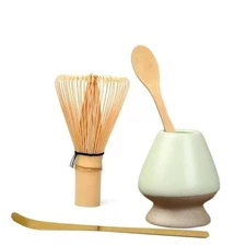 Matcha Whisk Holder Matcha Chasen Whisk Stand Ceramic Holder fit Matte Green