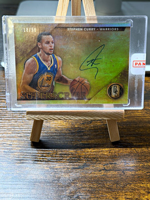 2014-15 Panini Gold Standard Stephen Curry Warriors Superscribe #7 Auto /50