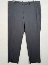 Perry Ellis Portfolio Men Dress Pants Size Tag 38x29 Gray Black Check Classic