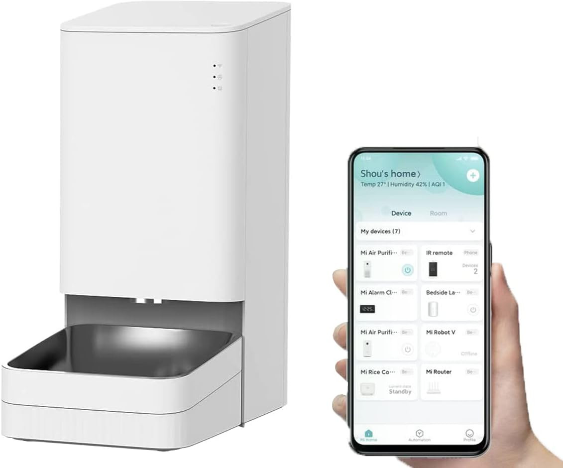 XIAOWAN - Distributore Automatico Di Cibo per Cani, Dispenser Cibo per Animali D