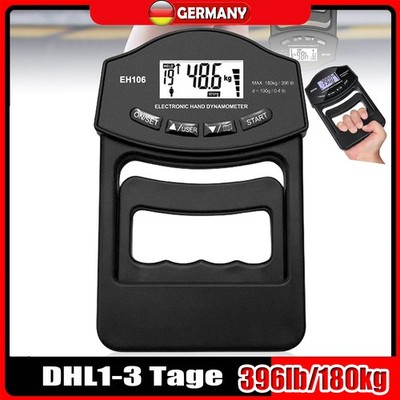 Digital Hand Dynamometer, Griff-Kraft Trainer 396lb/180kg Electronic Grip Tester
