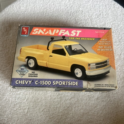 #ad AMT ERTL SNAP FAST CHEVY C 1500 SPORTSIDE NEW OPEN BOX $27.19