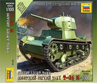 Zvezda 6113 - 1/100 Wargame Addon Russischer T-26 Panzer - Neu