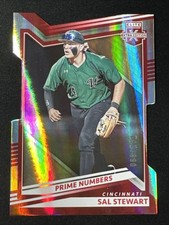 2022 Elite Extra Edition Prime Numbers Die Cut #32 Sal Stewart /152 Reds Card