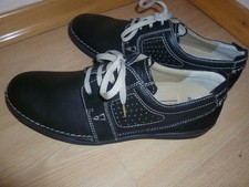 Camel Active Halbschuhe Gr.10/45/,Schwarz,Leder,Logo,Neu!!!