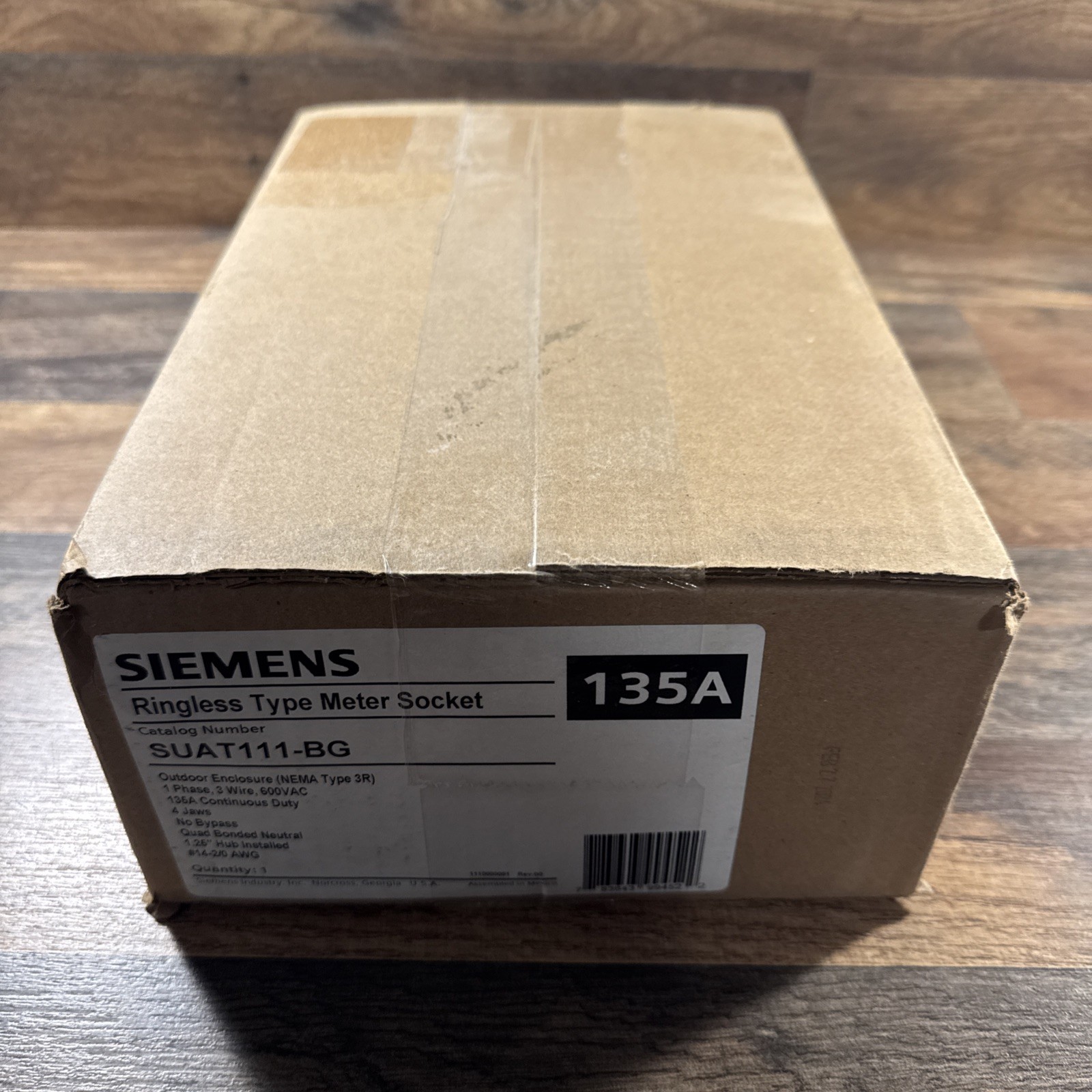 SIEMENS SUAT111-BG / SUAT111BG Overhead Underground 135 AMP New In Box.
