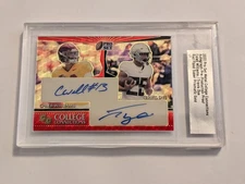 2022 Pro Set Metal College Connections Caleb Williams & Travis Dye 1/1 Auto