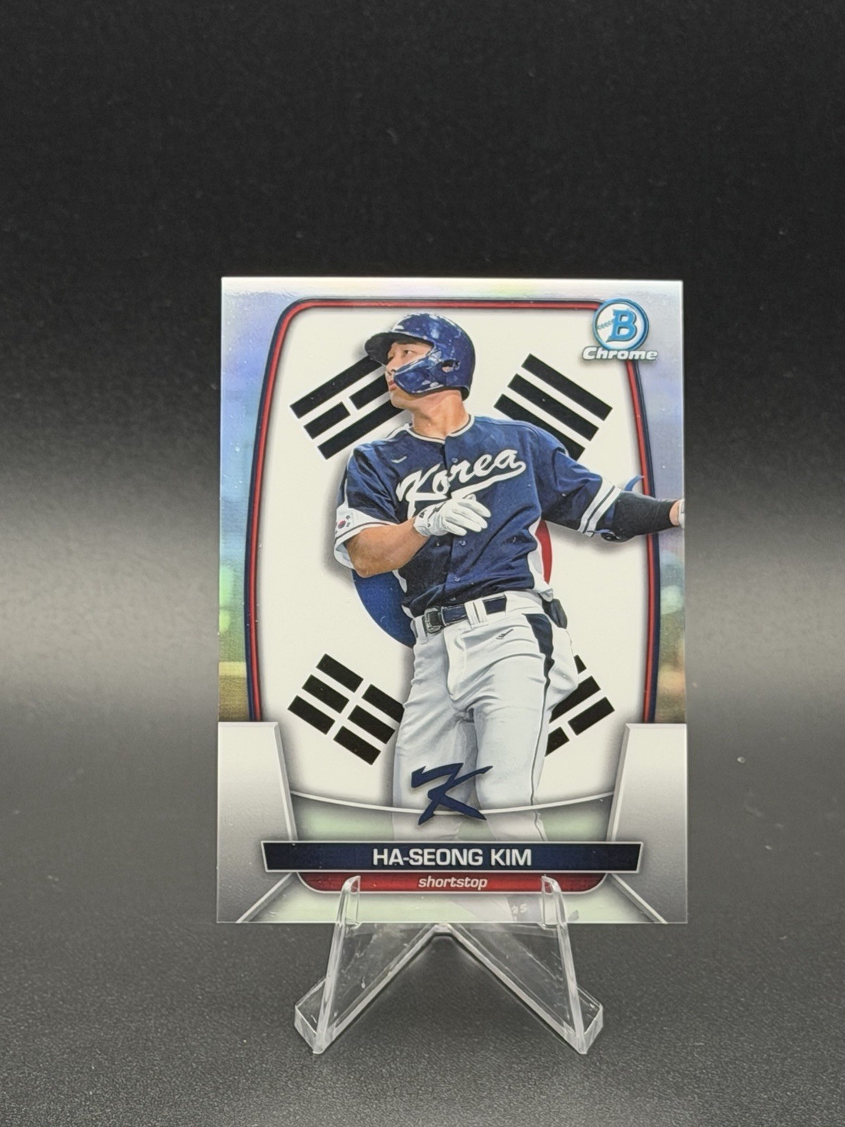 2023 Bowman Chrome WBC Ha-Seong Kim #WBC-57 Flag Refractor 467/499 South Korea