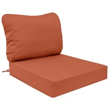  Outdoor Deep Seat Cushions, Waterproof, Fade-Resistant Patio Furniture 