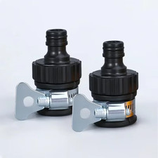 2Pcs Durable Universal Water Faucet Adapter Plastic Hose Fitting Quick Connect F
