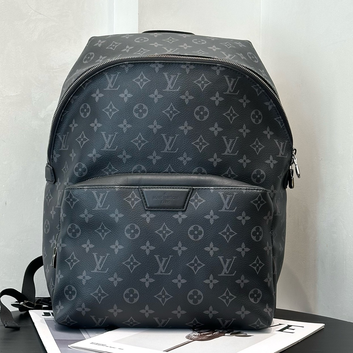 Louis Vuitton Discovery Apollo Black Monogram Backpack Unisex Classic
