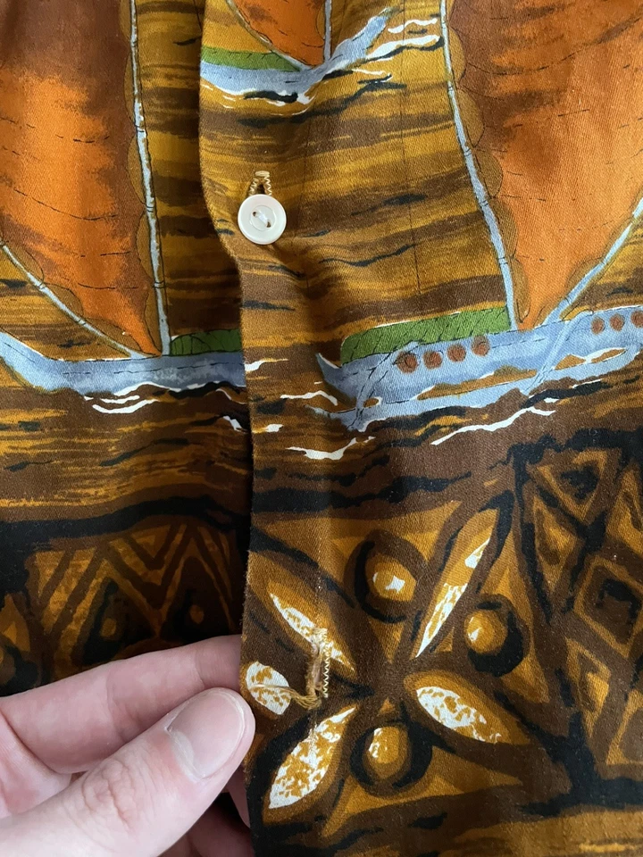 Camisa Hawaiana Caire Informal Años 70 De Colección Talla Mediana/Grande Foto 3 de 4