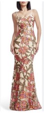 Dress The Population Giovanna Sequin Floral Mermaid Gown Med NWOT