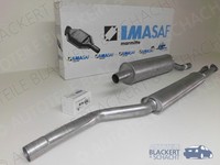 Imasaf Auspuffset Mitteltopf + Endtopf für BMW 5Er E12 525 + 528 1973-1981